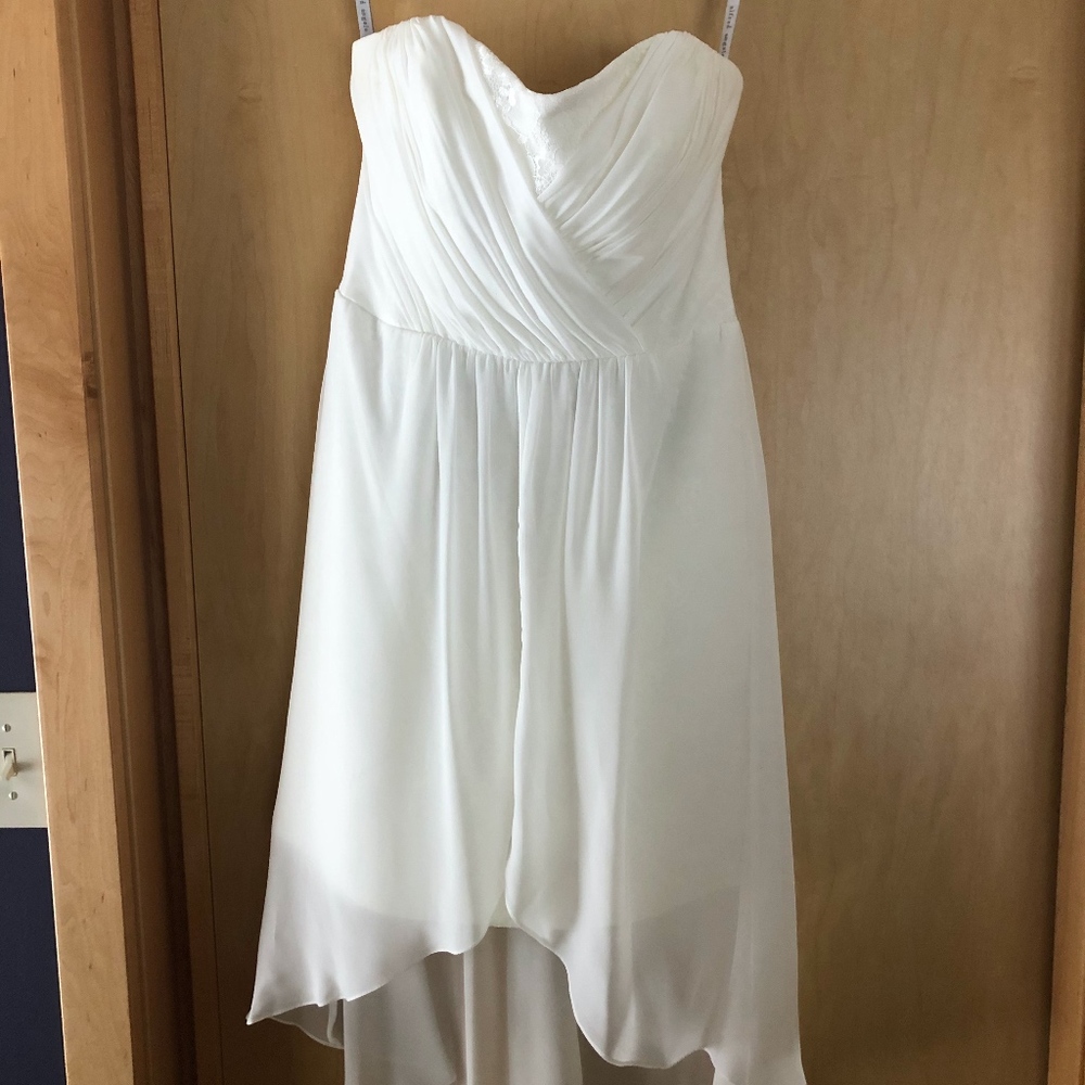 White high/low formal dress